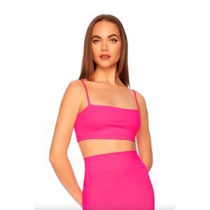 Susana Monaco MICRO String Top - Shocking Pink - Adjustable Straps - Size Large